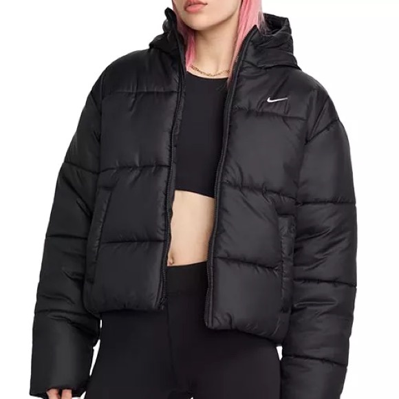 Nike Women’s Sportwear Therma-Fit Puffer Black Jacket New - Picture 2 of 15